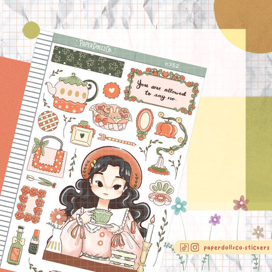 Tea Party | Alone Time | C352 Sticker Sheet