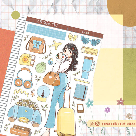 Business | Wanderlust | C413 Sticker Sheet