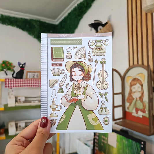 Beryl | Victorian Muses | C438 Sticker Sheet