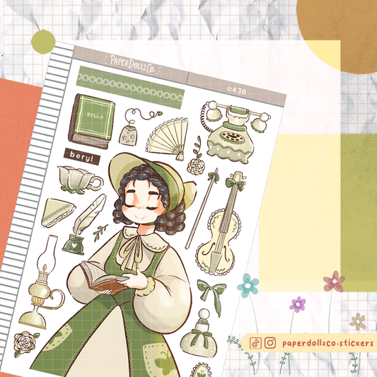 Beryl | Victorian Muses | C438 Sticker Sheet