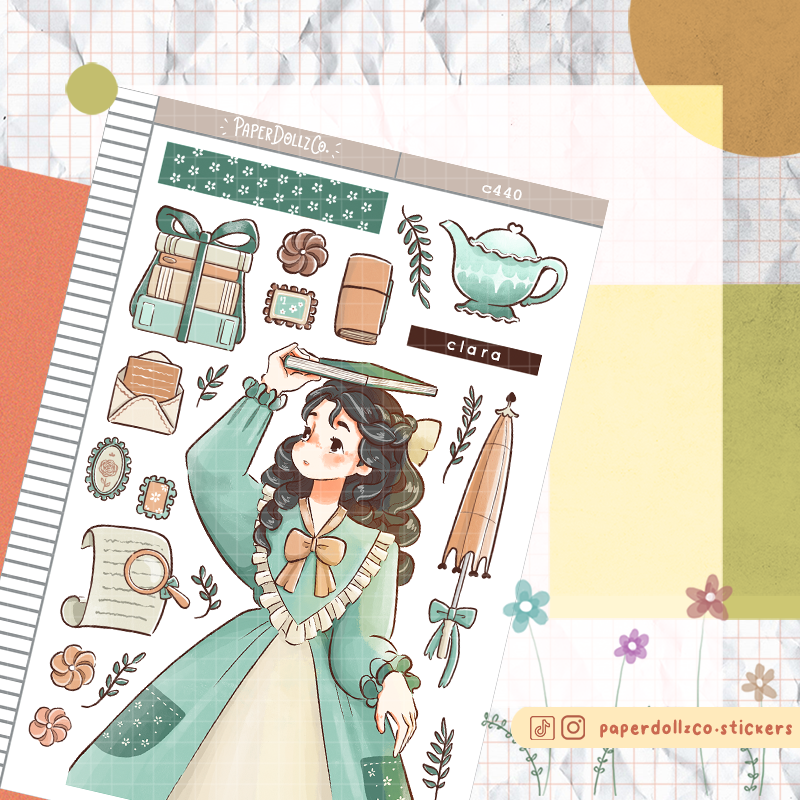 Clara | Victorian Muses | C440 Sticker Sheet