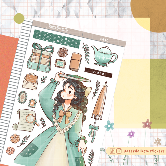 Clara | Victorian Muses | C440 Sticker Sheet