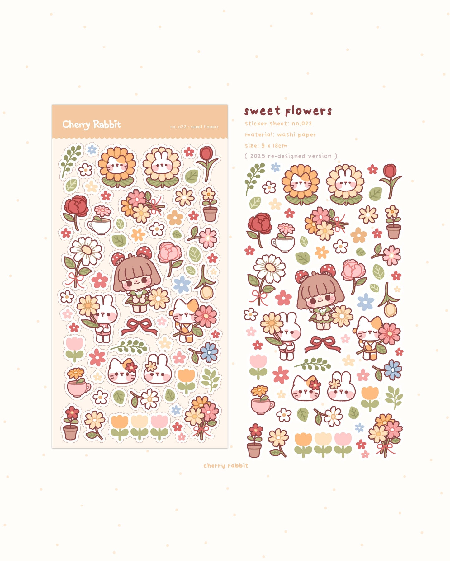 Sweet Flowers Sticker Sheet