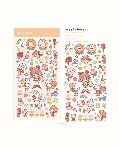 Sweet Flowers Sticker Sheet