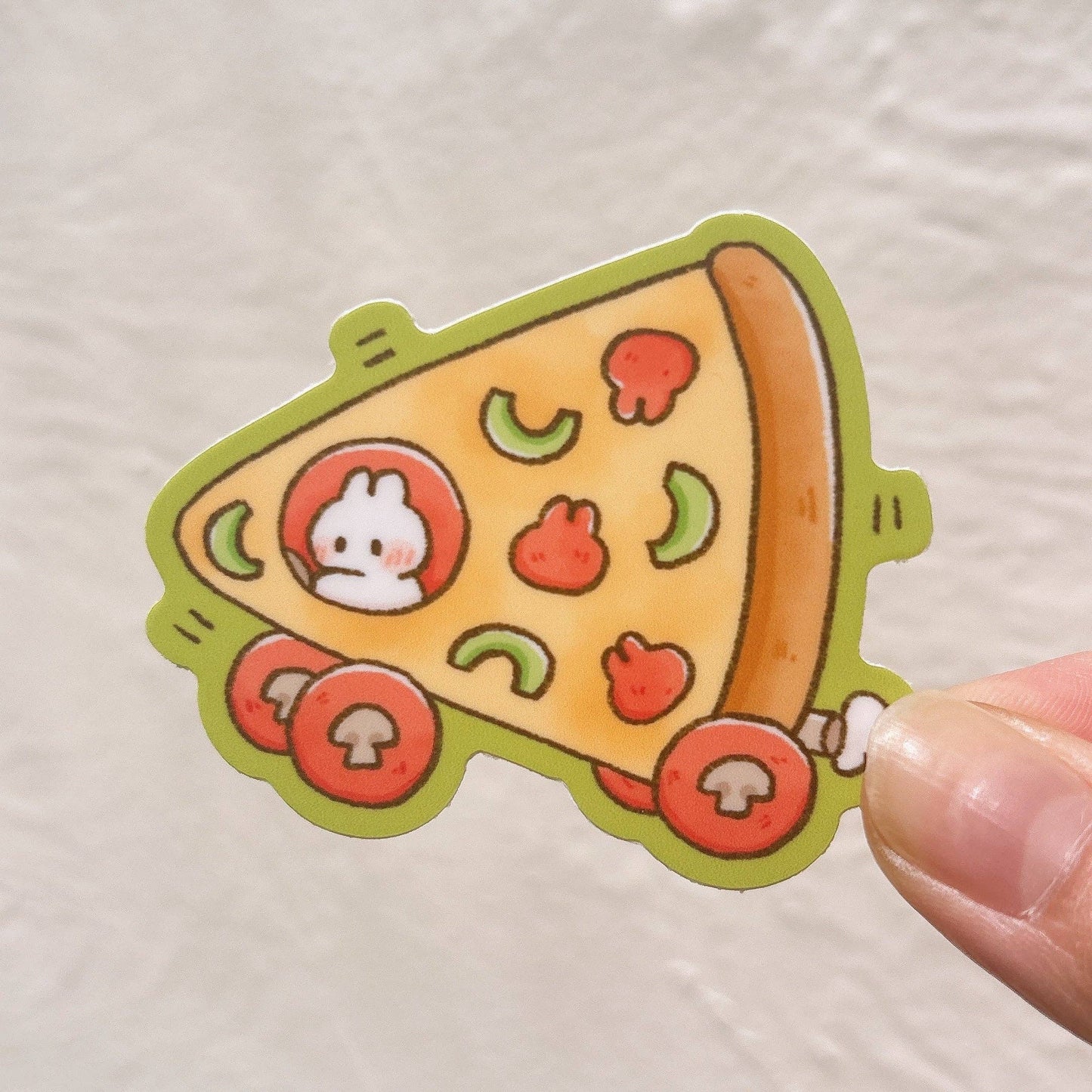 Pizza Bunnymobile Vinyl Sticker