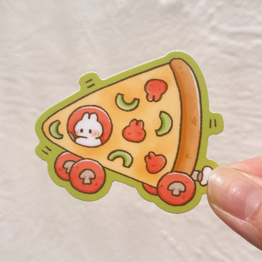 Pizza Bunnymobile Vinyl Sticker