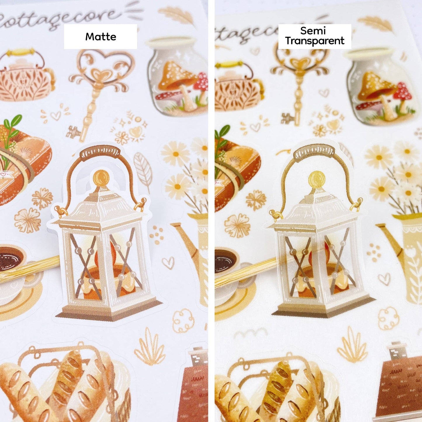 Cottagecore - Semi-Transparent Sticker Sheet
