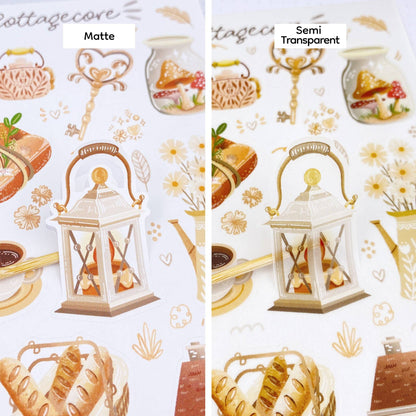 Cottagecore - Semi-Transparent Sticker Sheet