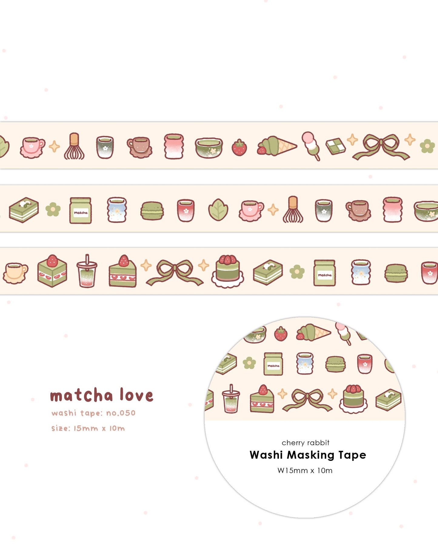 Matcha Love Washi Tape