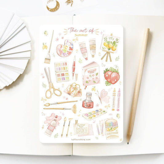 The Art of Summer - Semi-Transparent Sticker Sheet