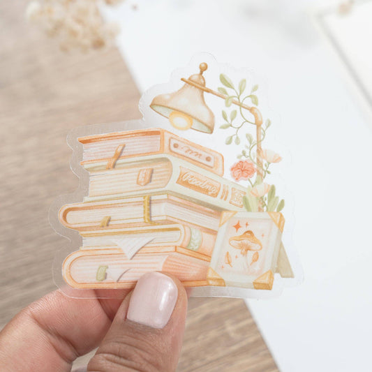 Cozy Reading - Clear Vinyl Sticker