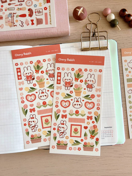 Tulip Rabbit Sticker Sheet