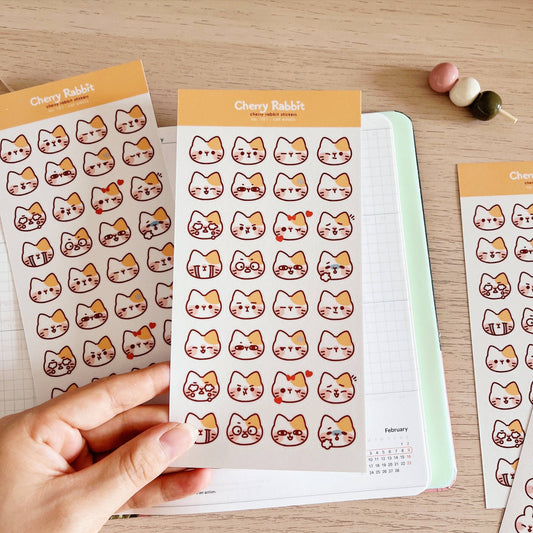 Cat Emojis Sticker Sheet