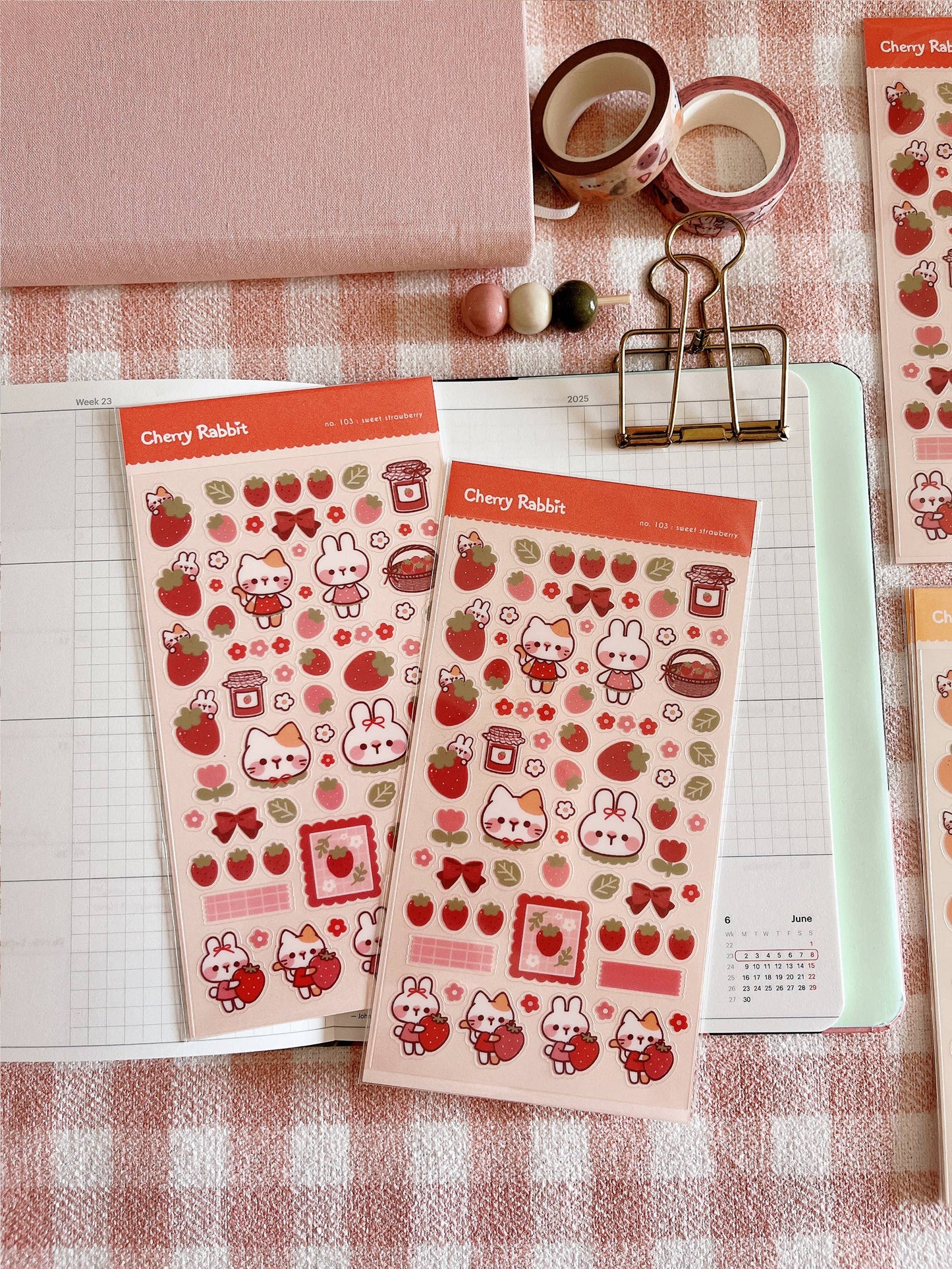 Sweet Strawberry Sticker Sheet