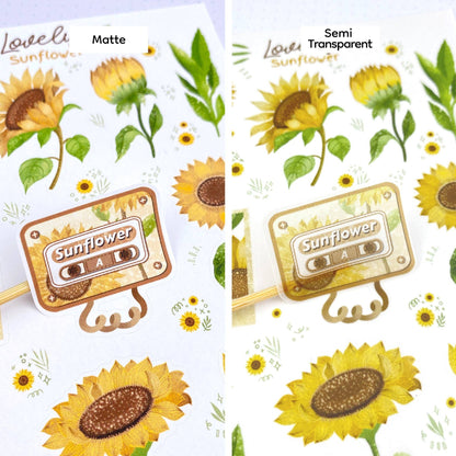 Chamomile & Sunflower - Semi-Transparent Sticker Sheets