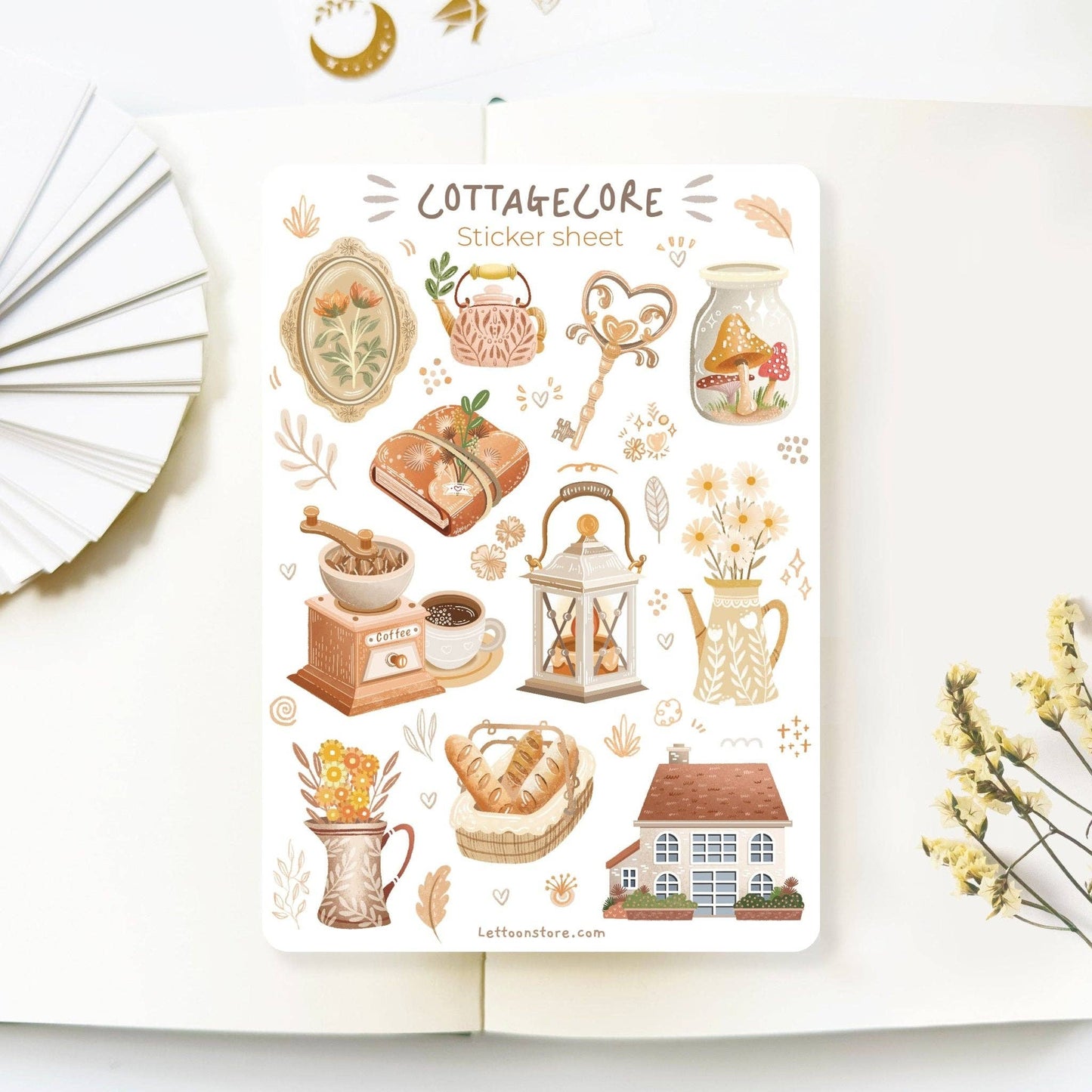 Cottagecore - Semi-Transparent Sticker Sheet