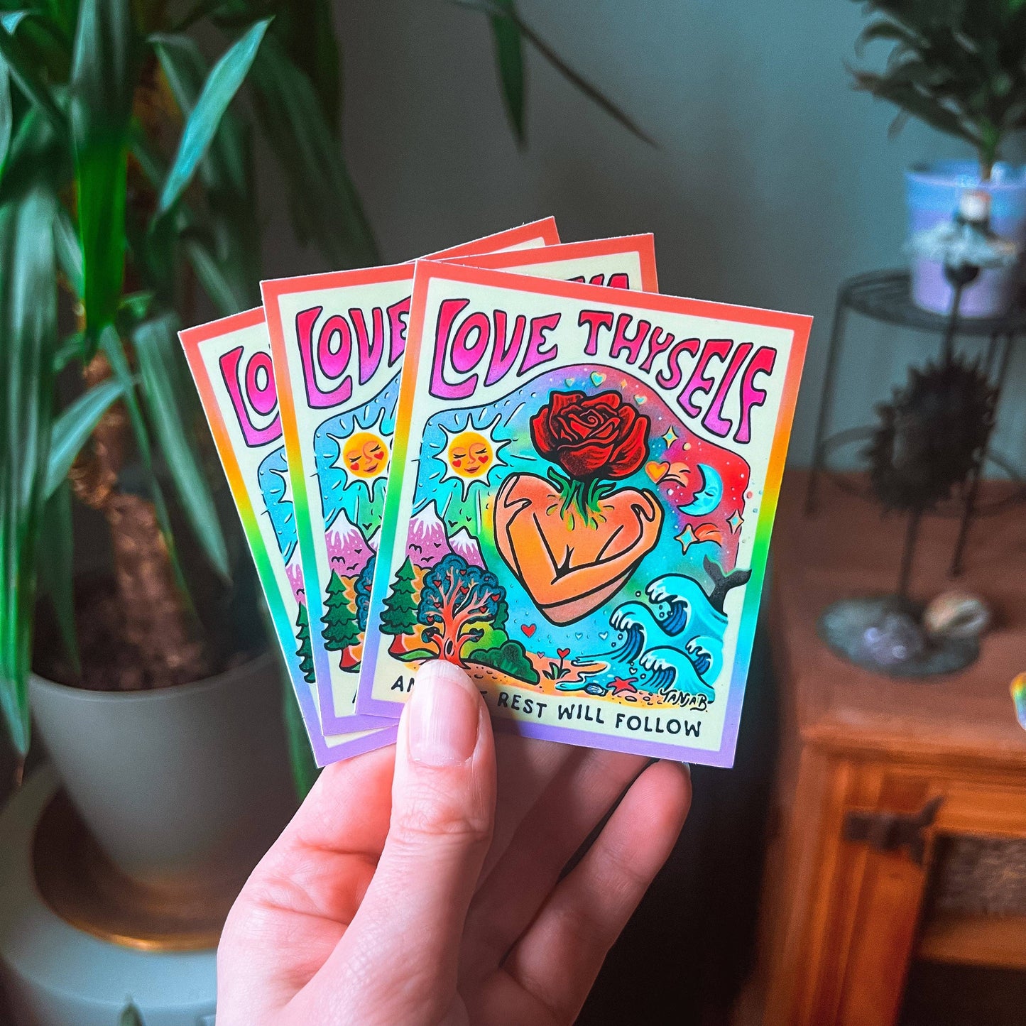 Love Thyself - Large Waterproof Sticker