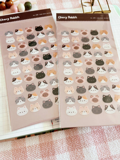 Cat Heads (ver. 2) Sticker Sheet