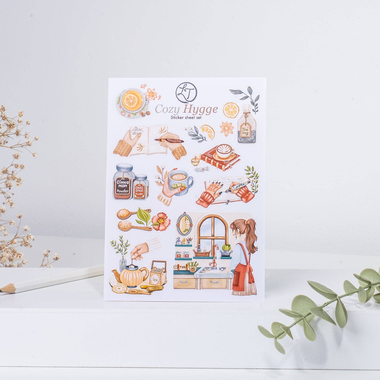 Cozy Hygge - Sticker Sheet Set of 5
