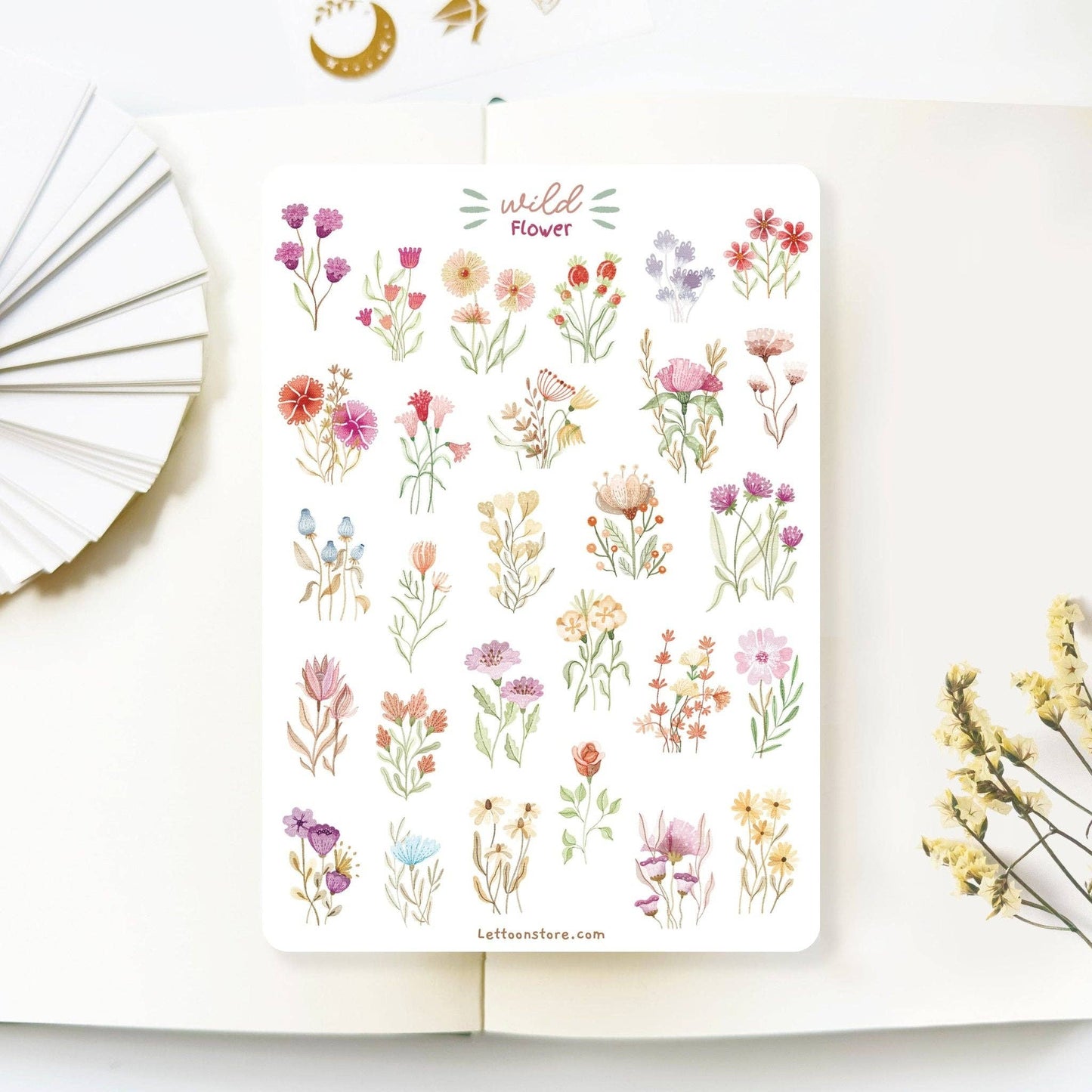 Wild Flower - Semi-Transparent Sticker Sheet