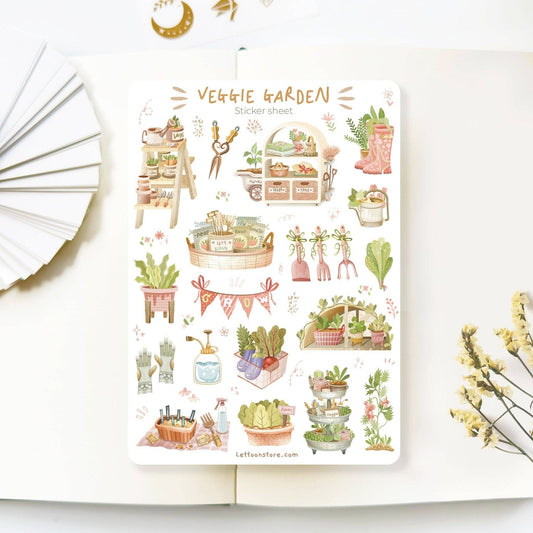 Veggie Garden - Semi-Transparent Sticker Sheet