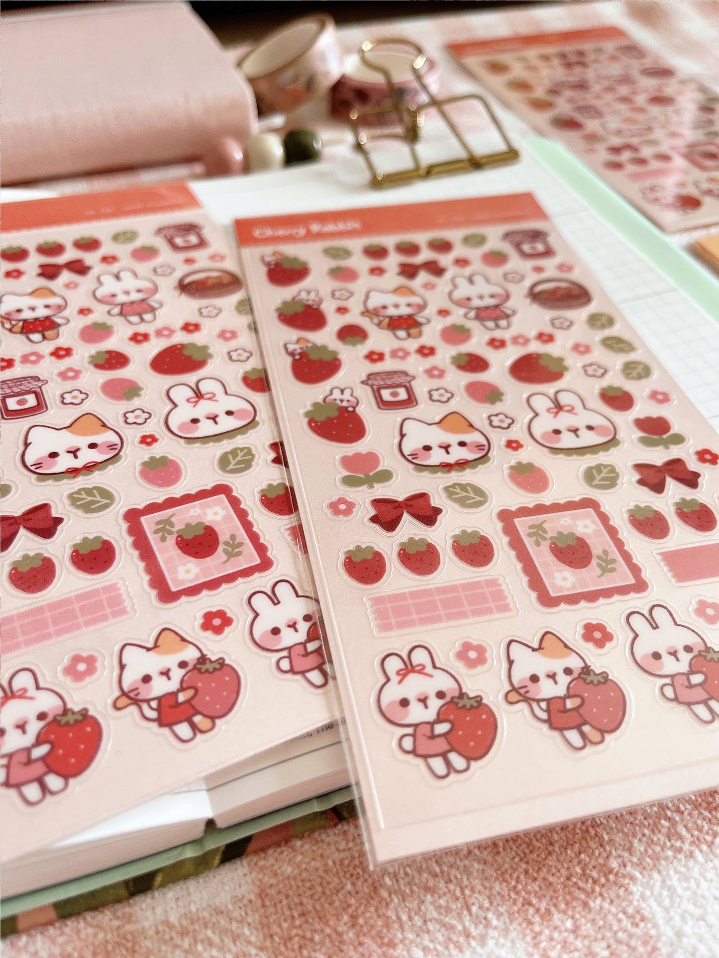 Sweet Strawberry Sticker Sheet