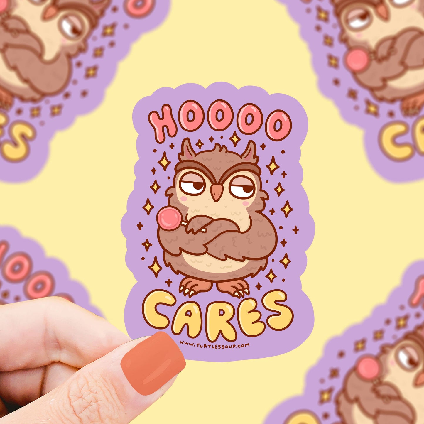 Hoo Cares Owl Vinyl Sticker