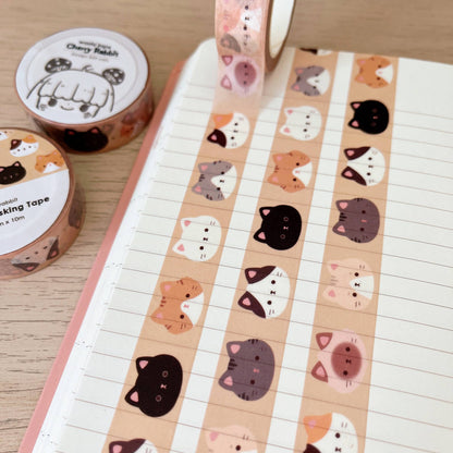 Cat Heads Washi Tape