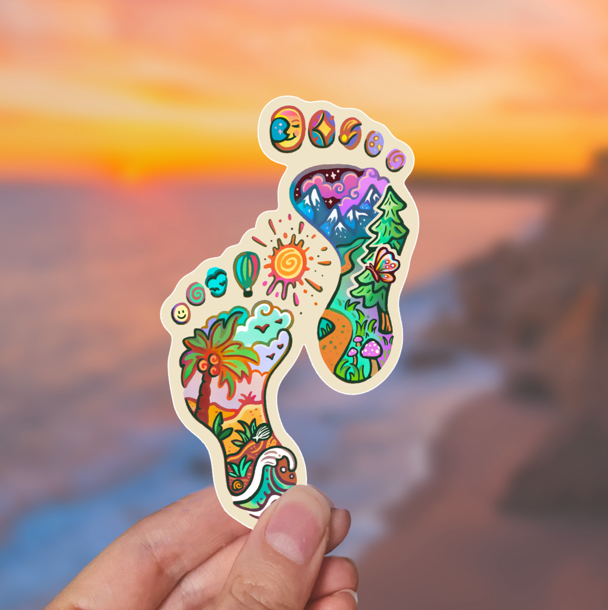 Foot Step Sticker Footsteps - Large Waterproof Sticker – Cute Stickers Only