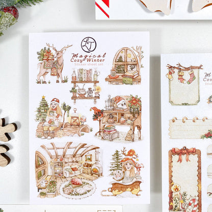 Magical Cozy Winter - Sticker Sheet Set of 5 + Postcard