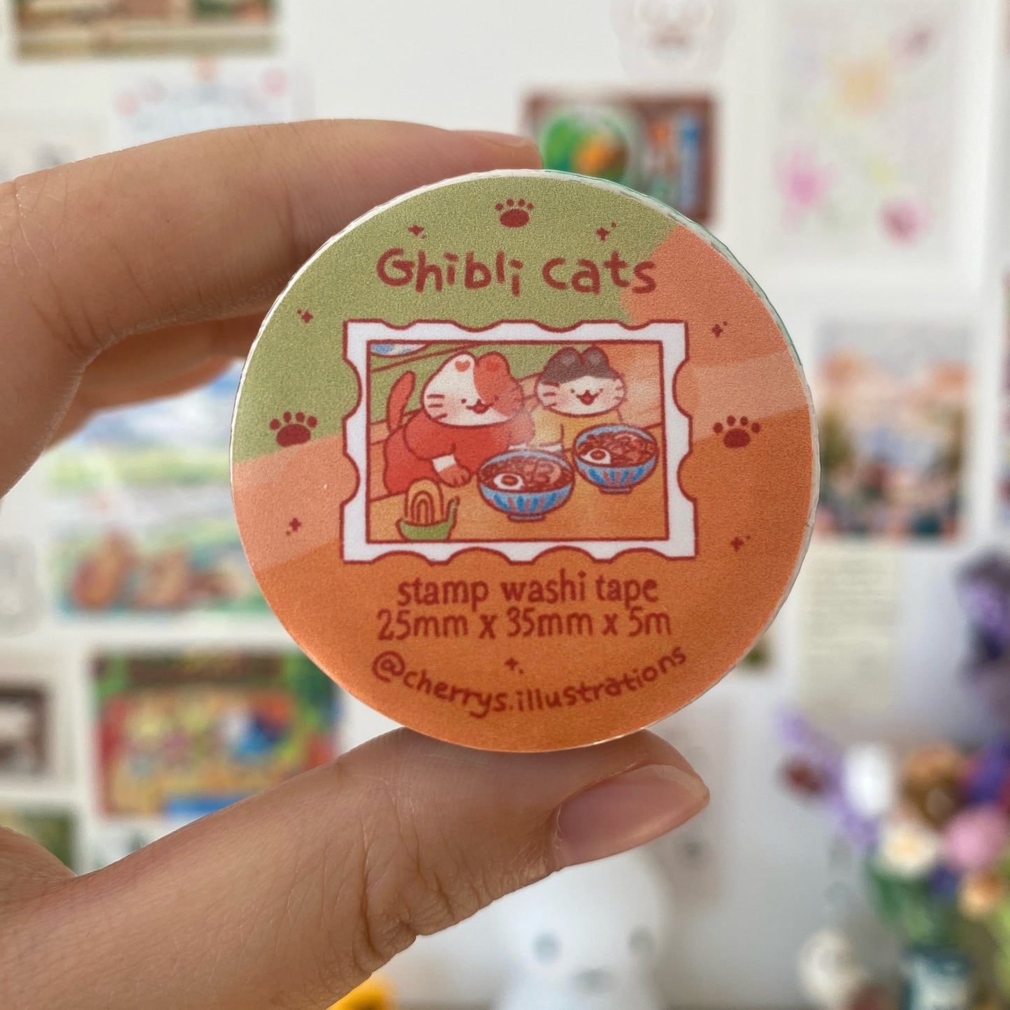 Ghibli Cats Stamp Washi