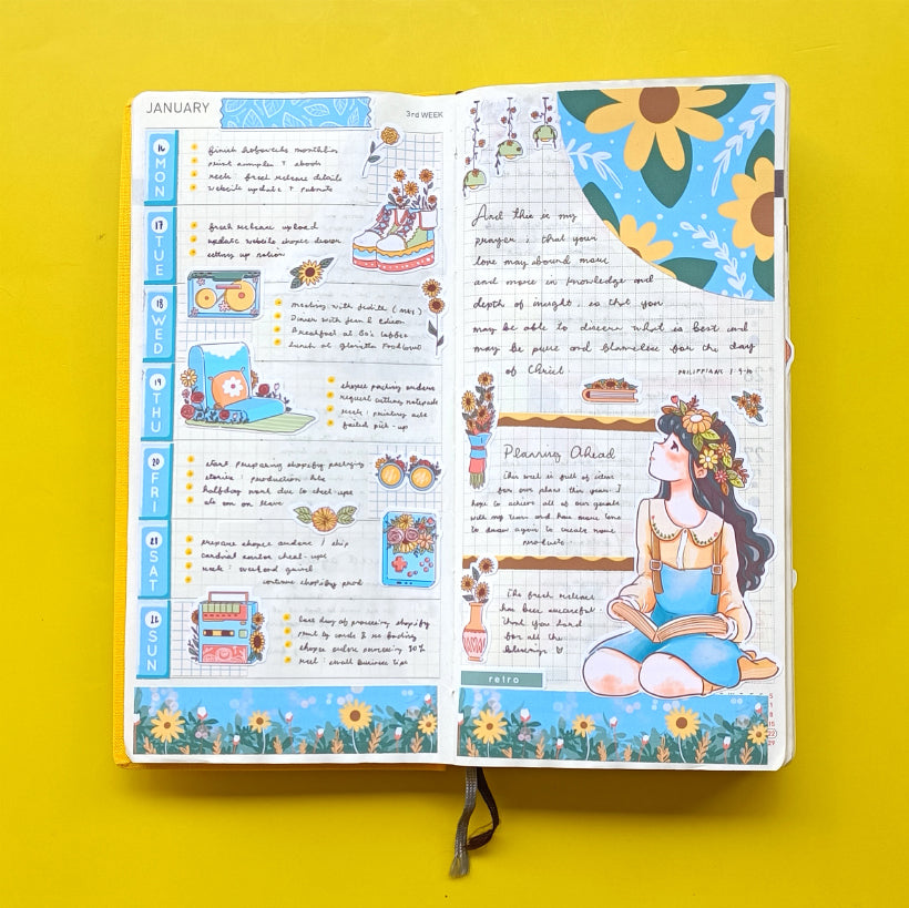 Retro | The Pretty Petal | C301 Sticker Sheet