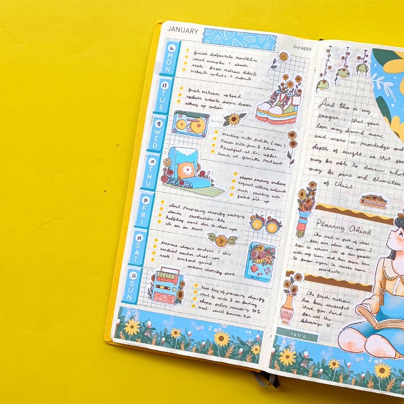 Retro | The Pretty Petal | C301 Sticker Sheet