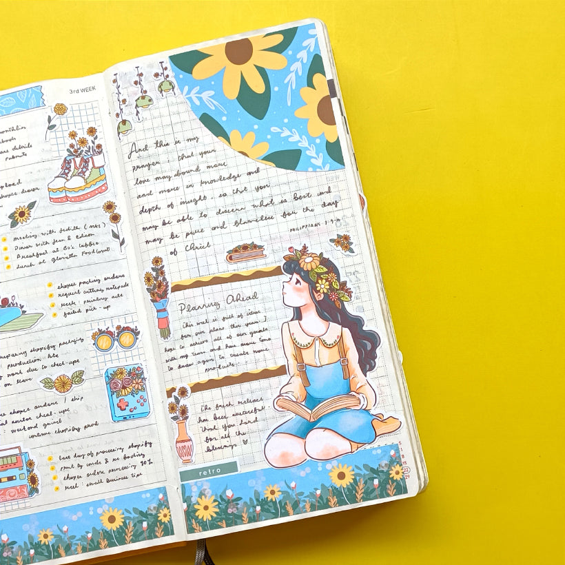 Retro | The Pretty Petal | C301 Sticker Sheet