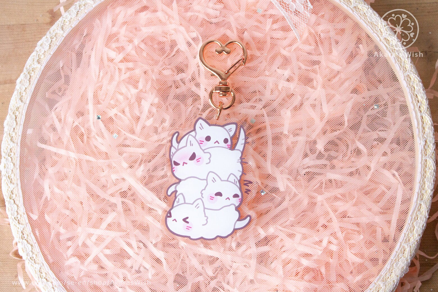 Ghost Kittens Holographic Keychain