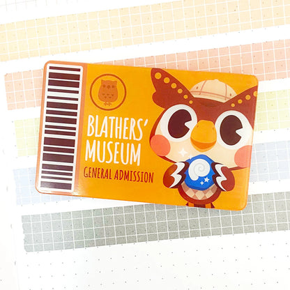 Animal Crossing Washi Cutter - Blathers Ticket, DAL Card, Redd Card, Brewster Stamp Card, Nook's Cranny Rewards Card (Timmy and Tommy)