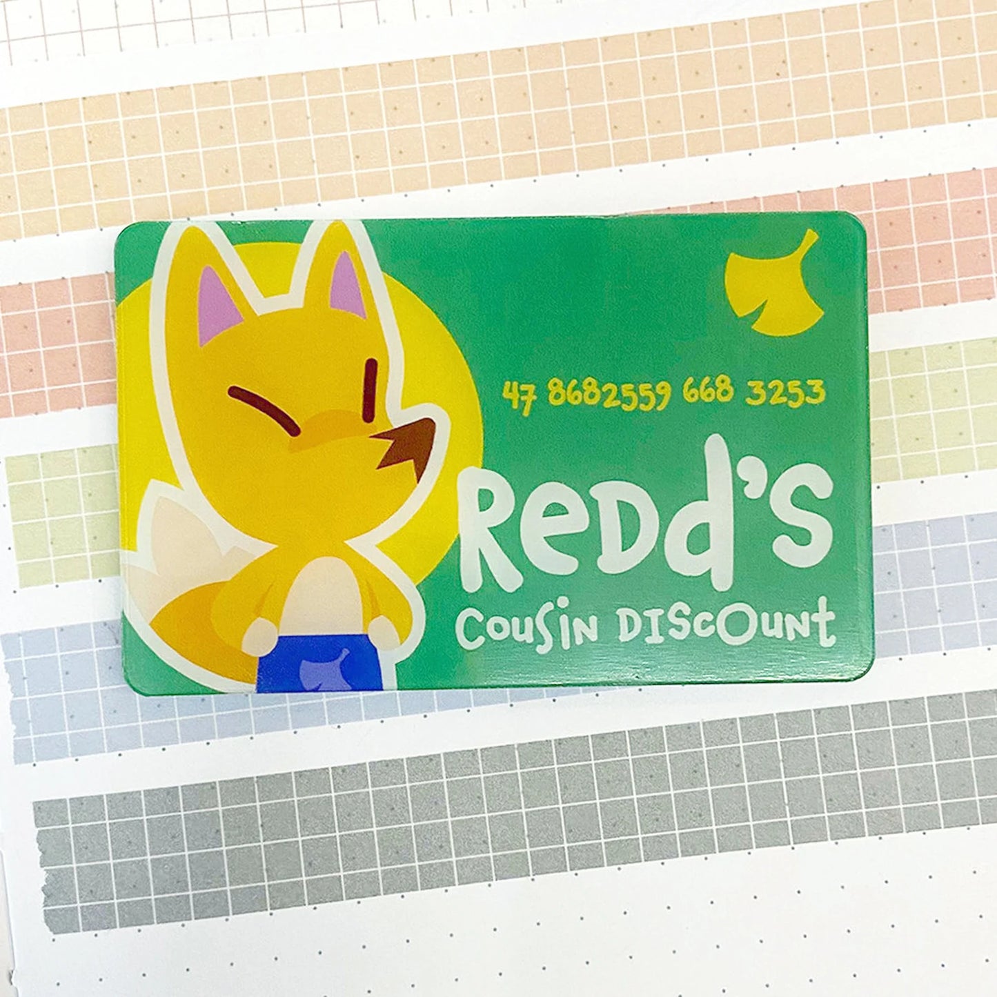 Animal Crossing Washi Cutter - Blathers Ticket, DAL Card, Redd Card