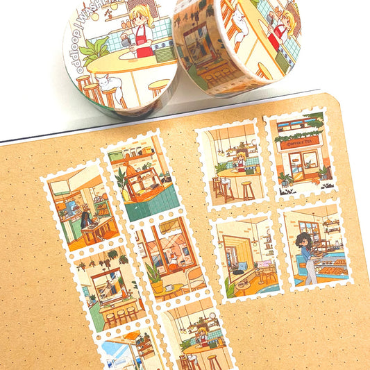 Cozy Cafe Stamp Washi