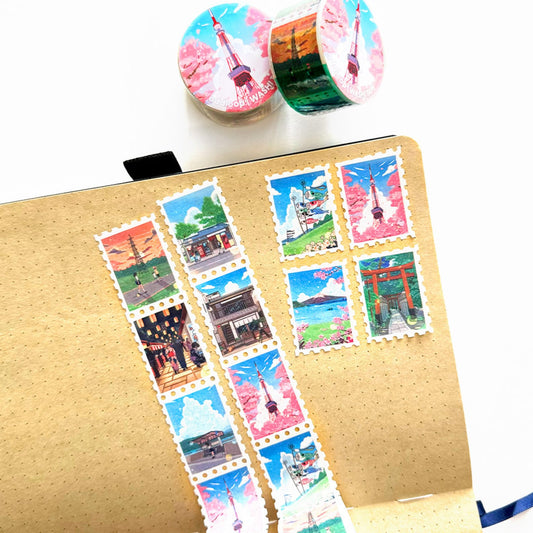 Travel Japan Stamp Washi