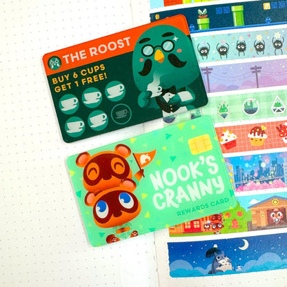 Animal Crossing Washi Cutter - Blathers Ticket, DAL Card, Redd Card, Brewster Stamp Card, Nook's Cranny Rewards Card (Timmy and Tommy)