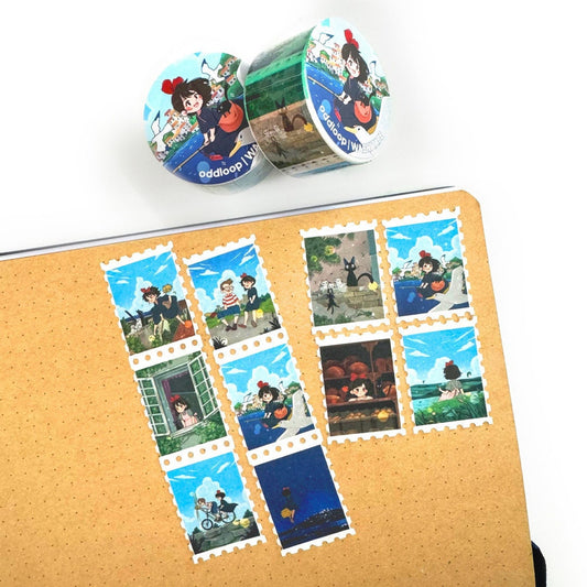 Flying Witch Postal Service Stamp Washi