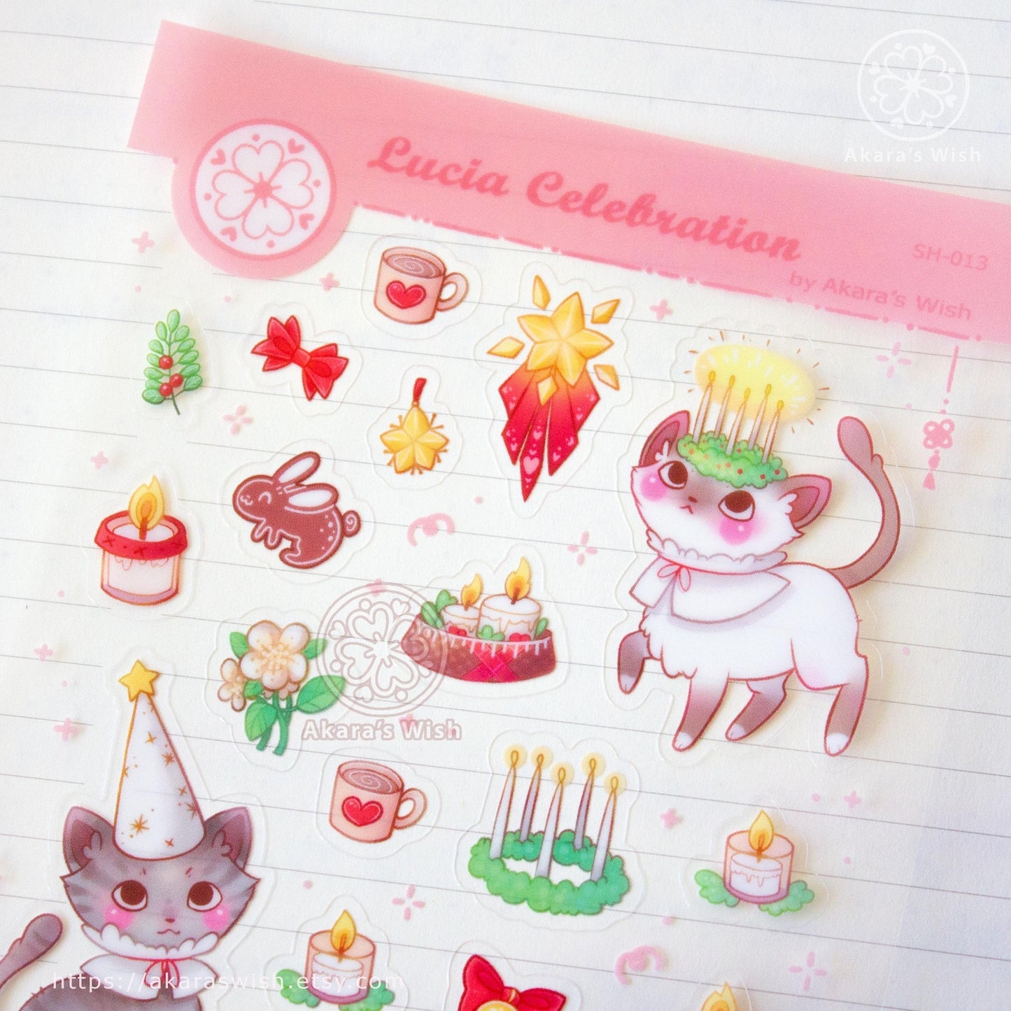 Lucia Celebration Clear Sticker Sheet