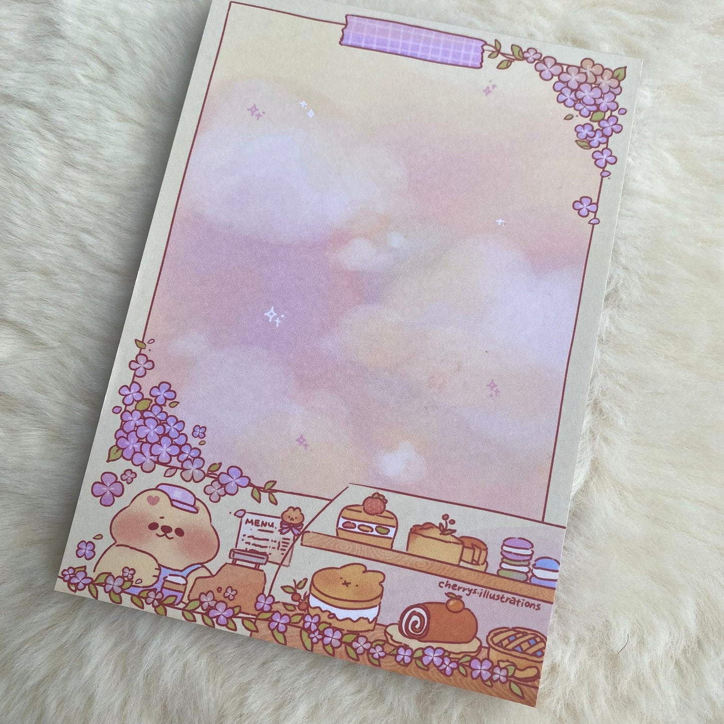 Lilac Bakery A6 Notepad