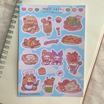 Maid Cafe Sticker Sheet