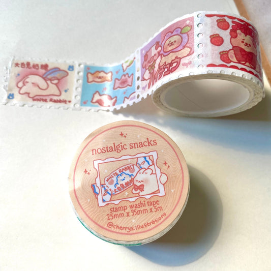 Nostalgic Snacks Stamp Washi