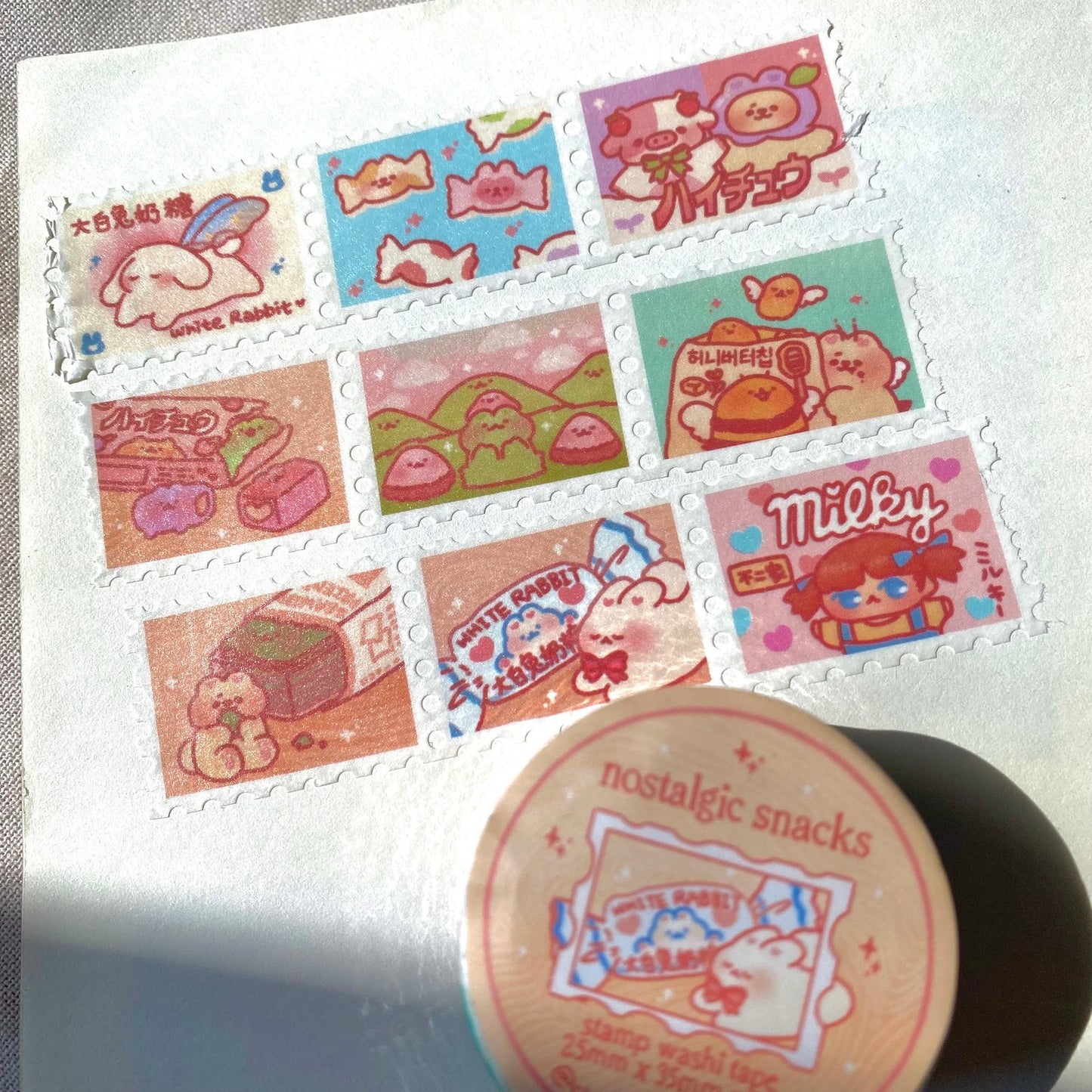 Nostalgic Snacks Stamp Washi