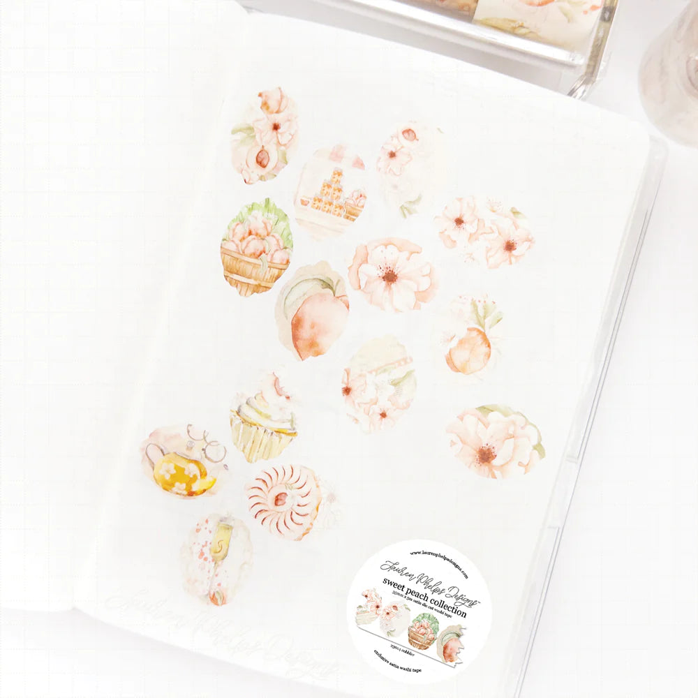 Sweet Peach 'Cobbler' Premium Satin Die Cut Washi 35mm