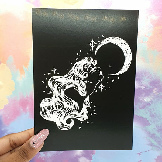 Moon Bathing A6 Postcard Prints