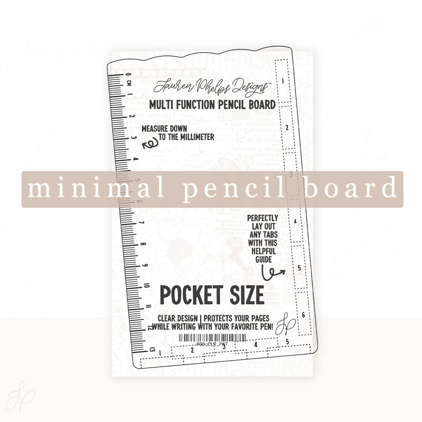 [PRE-ORDER] Clear Pencil Board | New Minimal Design