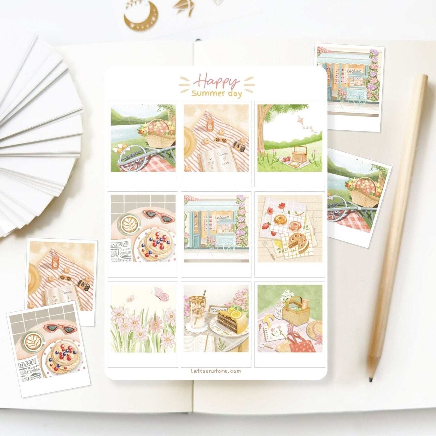 Lovely Summer - Semi-Transparent Sticker Sheets